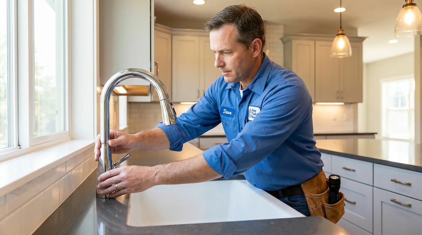 Kitchen faucet installation by Johns Plumbing LLC in Sandusky