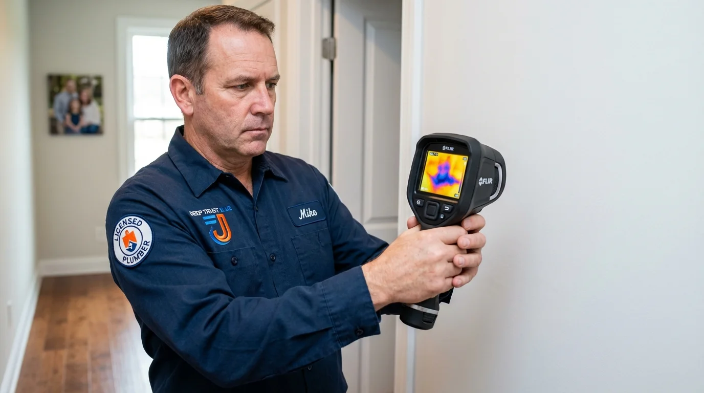 Thermal imaging leak detection by Johns Plumbing LLC in Sandusky